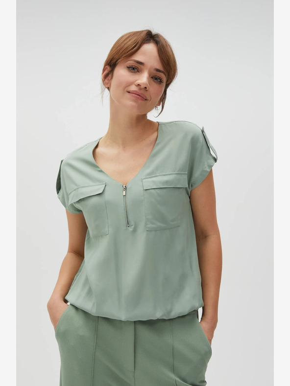 Moodo Светлозелена дамска блуза Moodo