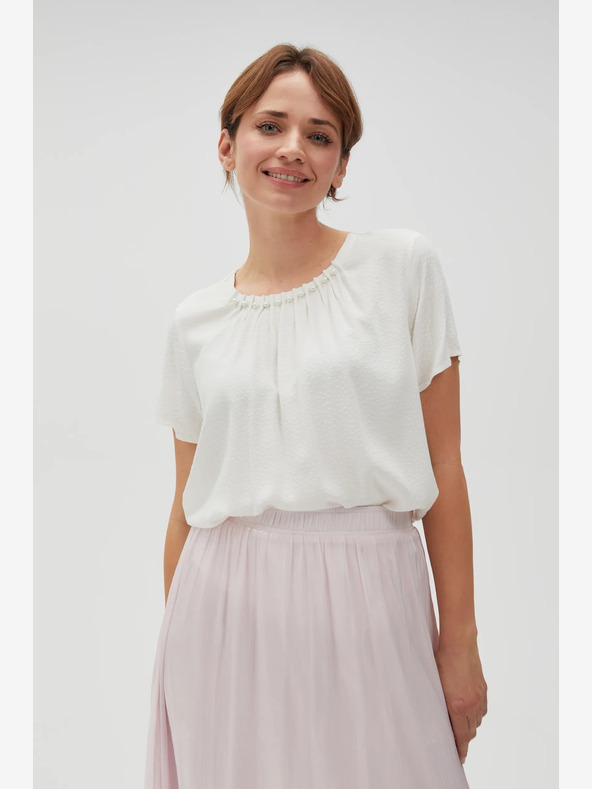 Moodo Бяла дамска блуза Moodo