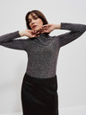Moodo Черна дамска блуза с метална нишка Moodo