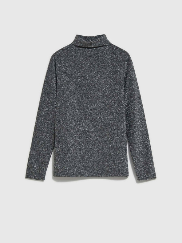 Moodo Черна дамска блуза с метална нишка Moodo