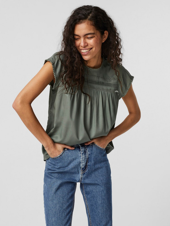 Vero Moda Зелена дамска блуза Vero Moda