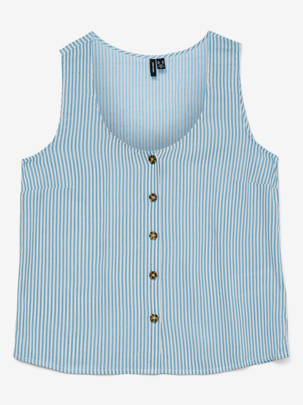 Vero Moda Бяла и синя дамска блуза на райета Vero Moda