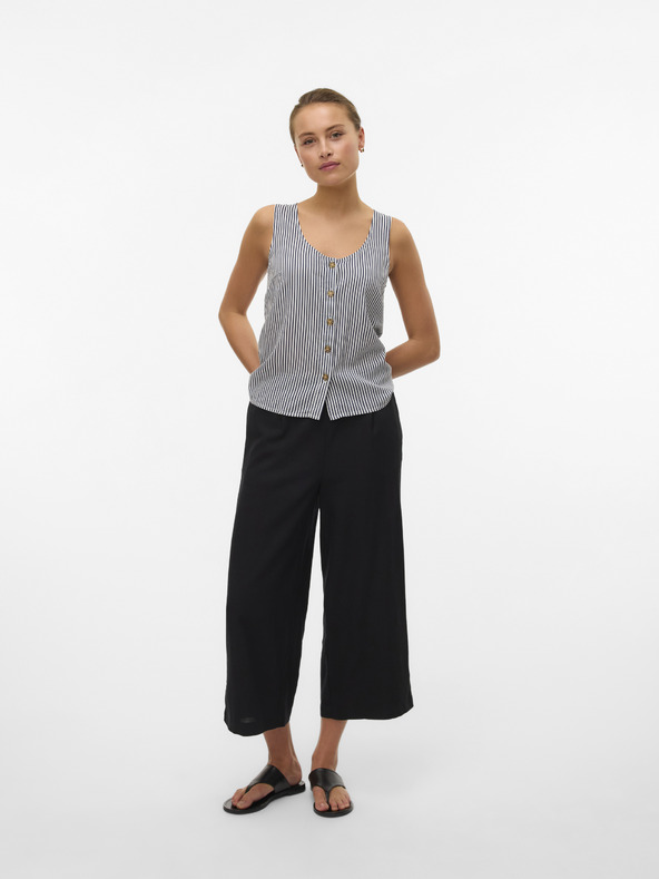 Vero Moda Бяла и синя дамска блуза на райета Vero Moda