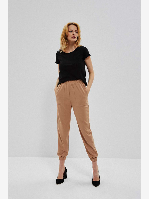 Moodo Кафяви дамски спортни панталони Moodo