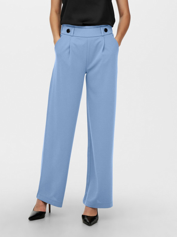 Jacqueline de Yong Сини дамски панталони с широки крачоли JDY