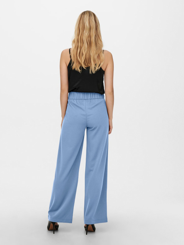 Jacqueline de Yong Сини дамски панталони с широки крачоли JDY