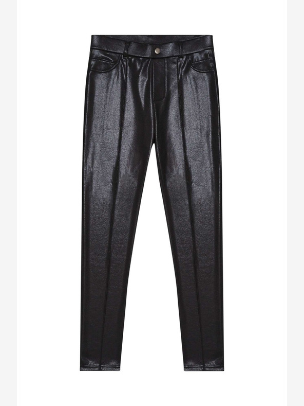 Moodo Черен дамски лъскав клин Moodo