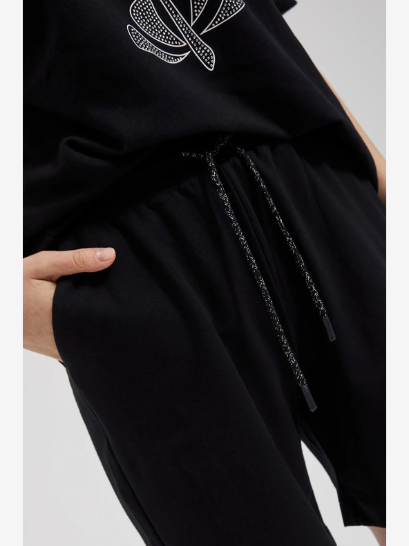 Moodo Черни дамски къси панталони Moodo