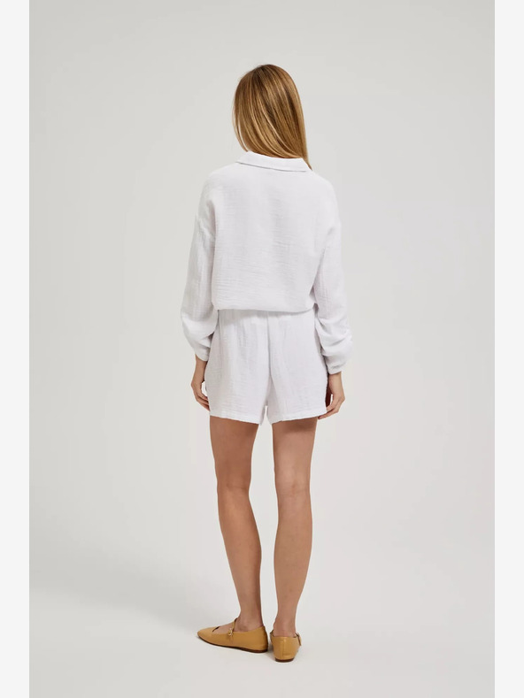 Moodo Бели дамски къси панталони Moodo