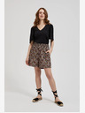 Moodo Черни дамски къси панталони на цветя Moodo