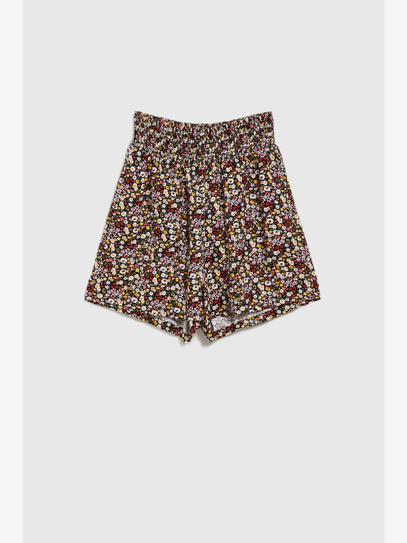 Moodo Черни дамски къси панталони на цветя Moodo
