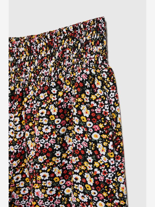 Moodo Черни дамски къси панталони на цветя Moodo