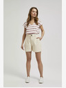 Moodo Бежови дамски къси панталони Moodo