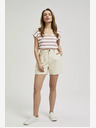 Moodo Бежови дамски къси панталони Moodo