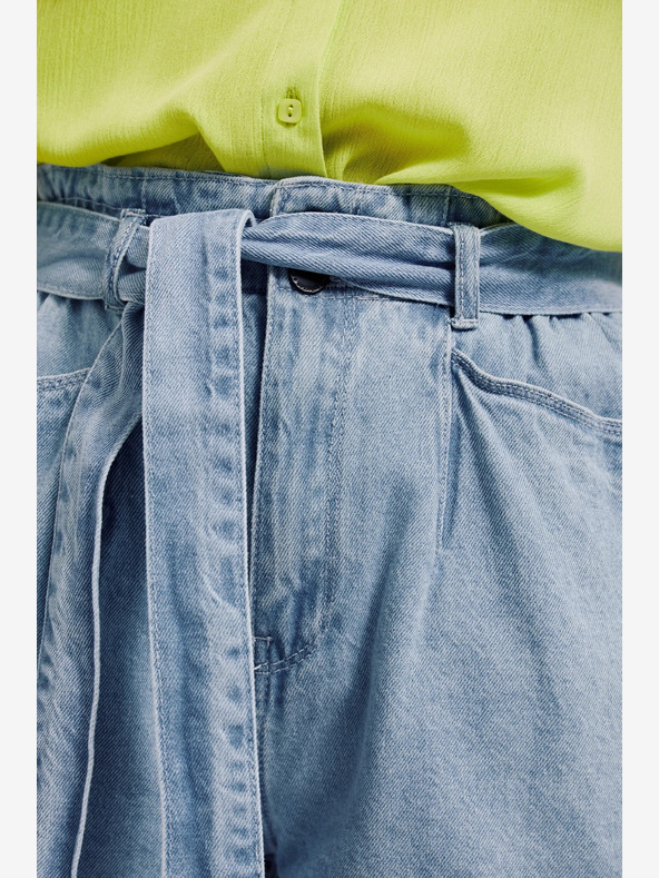 Moodo Светлосини къси панталони от деним за жени Moodo