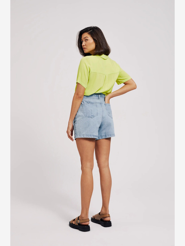 Moodo Светлосини къси панталони от деним за жени Moodo