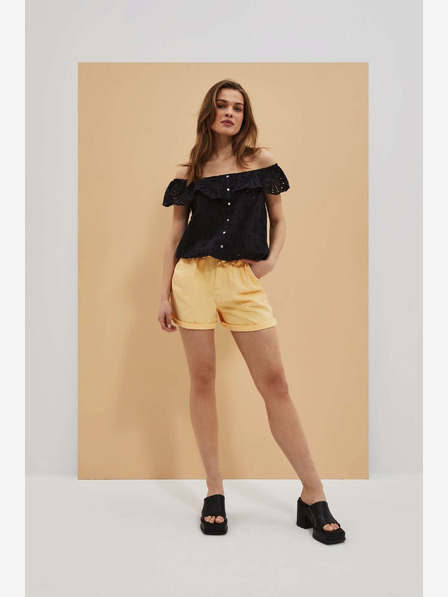 Moodo Жълти дамски къси панталони Moodo