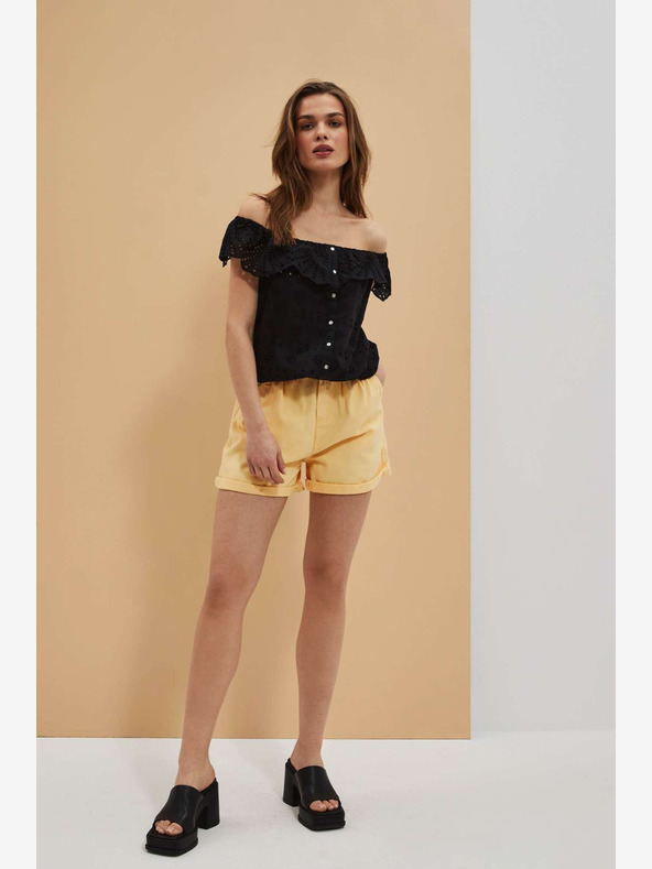 Moodo Жълти дамски къси панталони Moodo