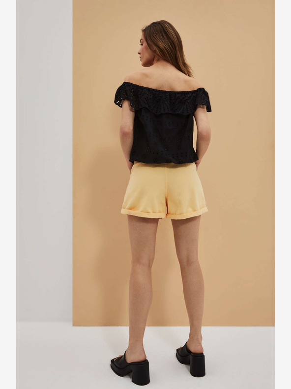 Moodo Жълти дамски къси панталони Moodo