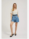 Moodo Сини дамски къси панталони от деним Moodo