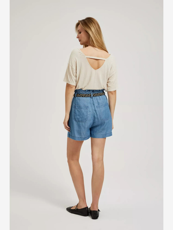 Moodo Сини дамски къси панталони от деним Moodo