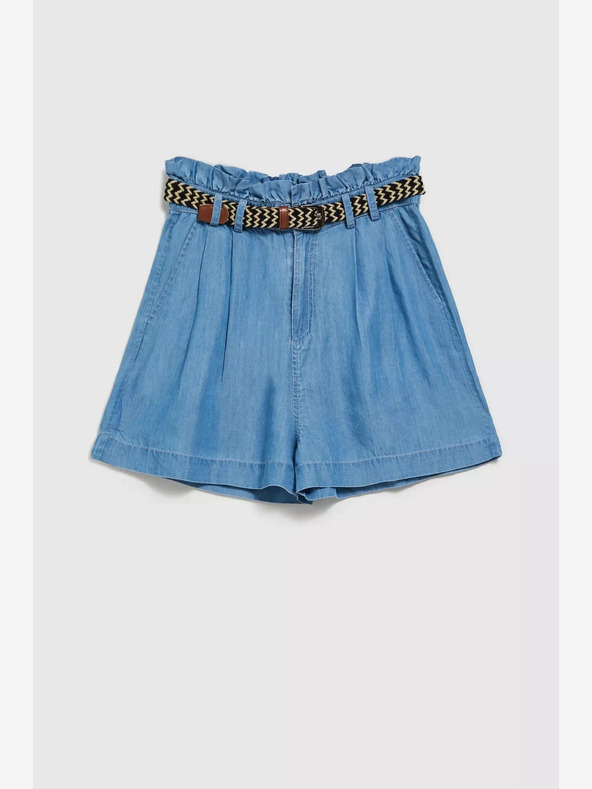 Moodo Сини дамски къси панталони от деним Moodo