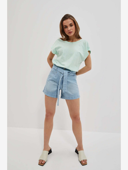 Moodo Сини дамски къси панталони от деним Moodo