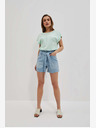 Moodo Сини дамски къси панталони от деним Moodo