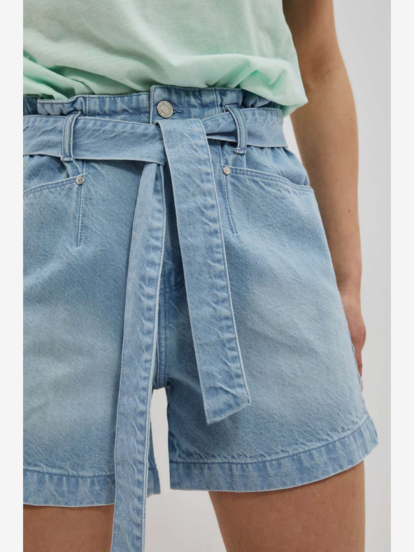 Moodo Сини дамски къси панталони от деним Moodo