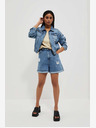 Moodo Сини дамски къси панталони от деним Moodo