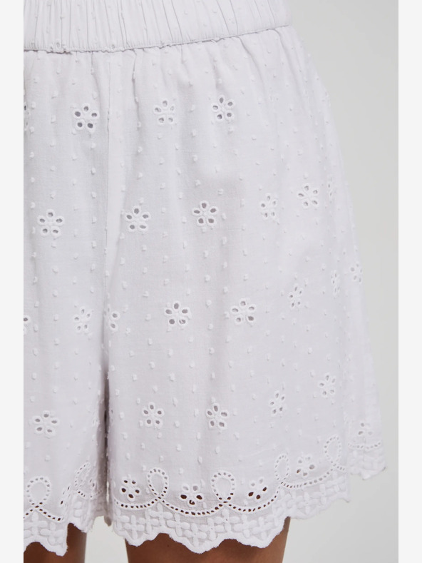 Moodo Бели дамски къси панталони Moodo