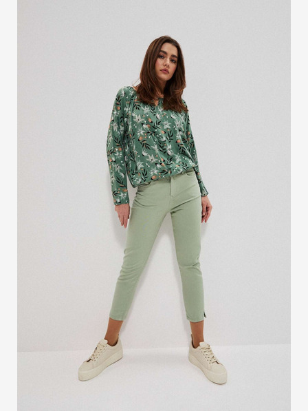 Moodo Светлозелен дамски панталон Moodo