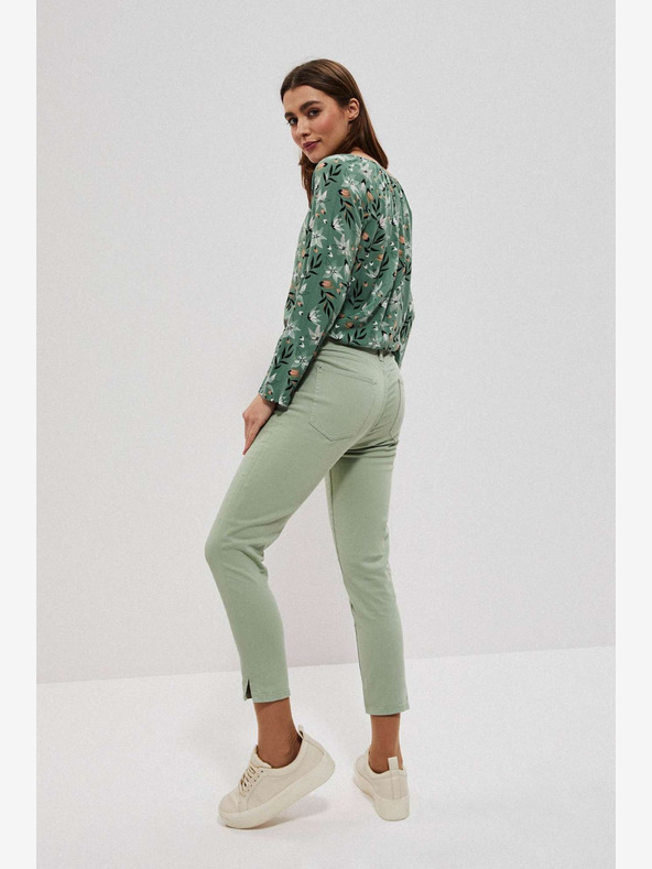 Moodo Светлозелен дамски панталон Moodo