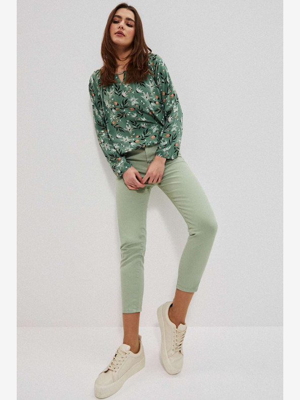 Moodo Светлозелен дамски панталон Moodo