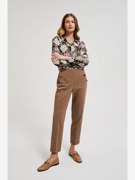 Moodo Кафяв дамски панталон Moodo