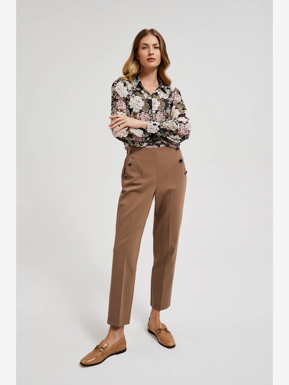 Moodo Кафяв дамски панталон Moodo