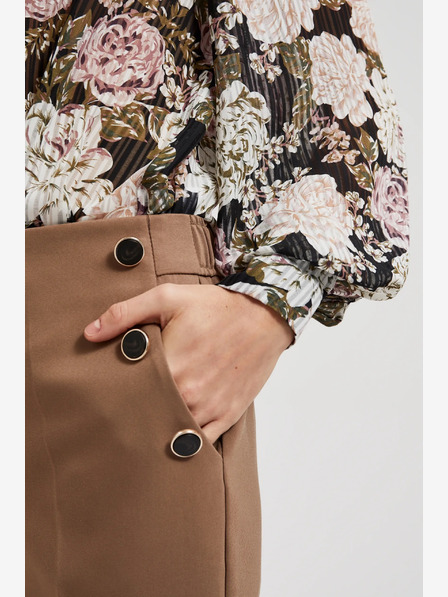 Moodo Кафяв дамски панталон Moodo