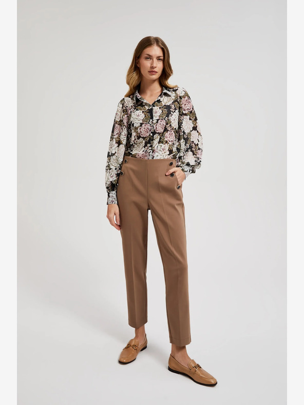 Moodo Кафяв дамски панталон Moodo