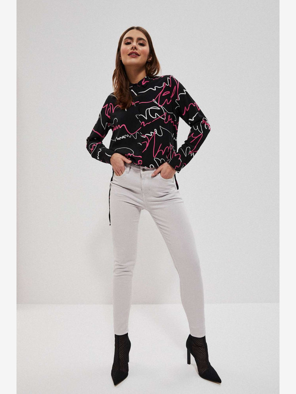 Moodo Светлосиви дамски панталони Moodo