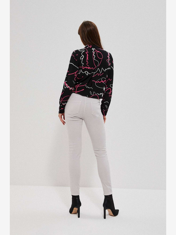 Moodo Светлосиви дамски панталони Moodo