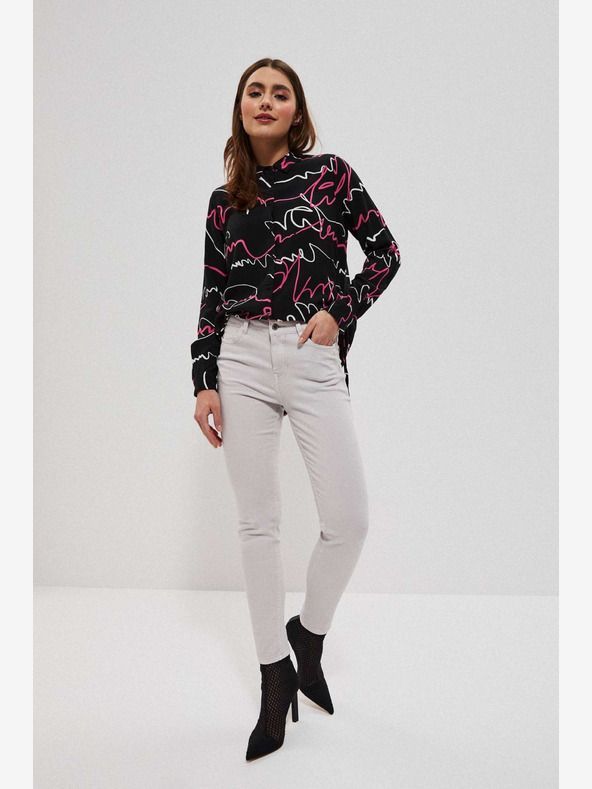 Moodo Светлосиви дамски панталони Moodo