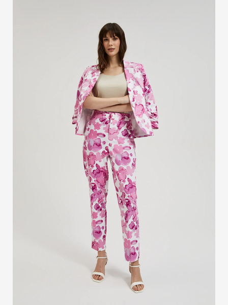 Moodo Розов дамски панталон на цветя Moodo