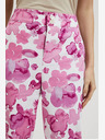 Moodo Розов дамски панталон на цветя Moodo