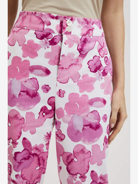 Moodo Розов дамски панталон на цветя Moodo