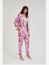 Moodo Розов дамски панталон на цветя Moodo