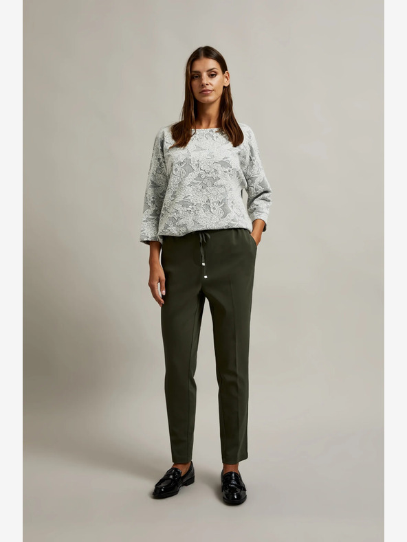 Moodo Тъмнозелен дамски панталон Moodo