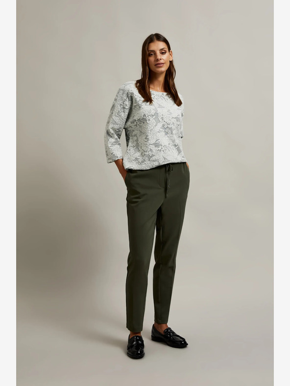 Moodo Тъмнозелен дамски панталон Moodo