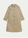 Marks & Spencer Удължено палто за кола Stormwear™ от висококачествен памук Marks & Spencer бежово