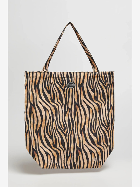 Moodo Бяло-кафява дамска чанта с шарка Moodo