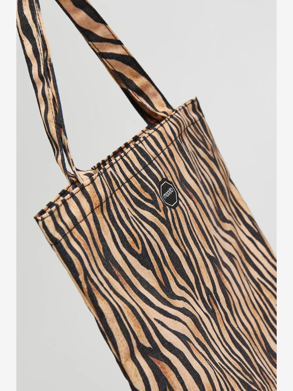 Moodo Бяло-кафява дамска чанта с шарка Moodo